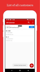 Customer List screenshot 20
