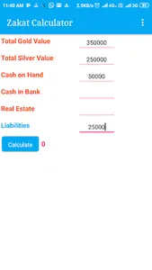 Zakat Calculator screenshot 1