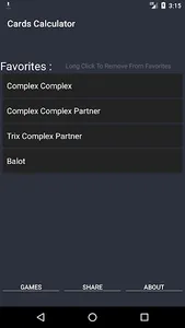 Cards Calculator screenshot 0