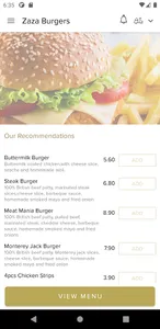 Zaza Burgers screenshot 1