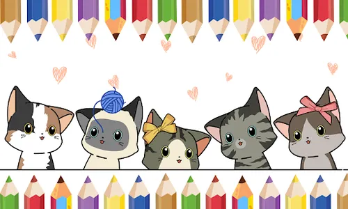 Cute Cat Coloring Pages screenshot 4