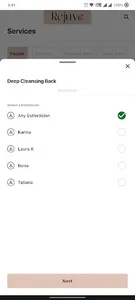 Rejuve wax center screenshot 2
