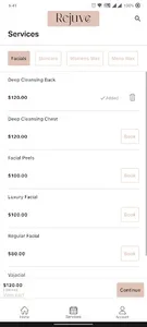Rejuve wax center screenshot 3