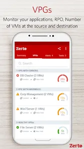 Zerto Mobile screenshot 1