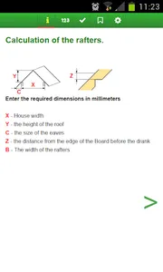 Calculation of the rafters screenshot 0