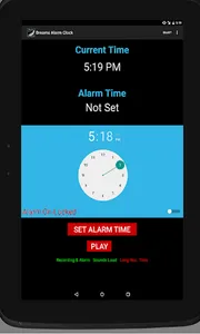 Dreams Alarm Clock - Full screenshot 1