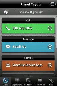 Planet Toyota DealerApp screenshot 1