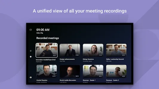 Zoho Cliq - Meetings on TV screenshot 3