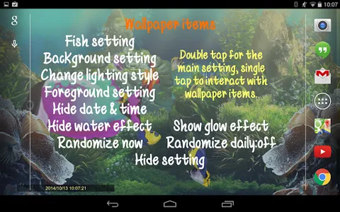 Exotic Aquarium LWP Ultimate screenshot 9