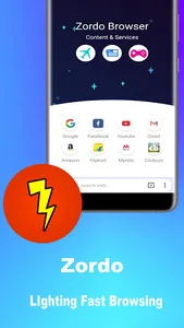 Zordo Browser - Lite & Fast screenshot 1