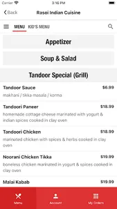 Rasoi Indian Cuisine screenshot 2