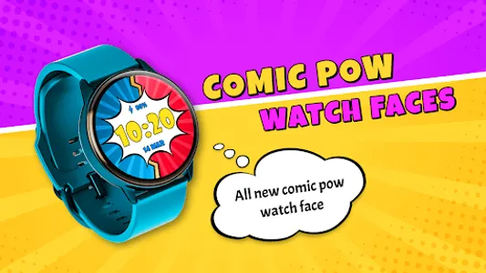 Comic Pow WatchFace: Wear OS screenshot 0