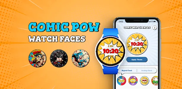 Comic Pow WatchFace: Wear OS screenshot 2