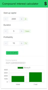 Compound interest calculator screenshot 1