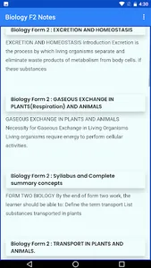 Biology form 2 notes screenshot 0
