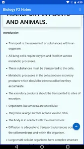 Biology form 2 notes screenshot 1