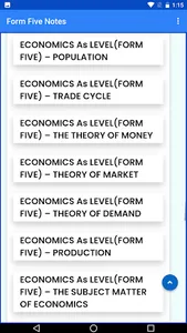 Form Five notes, All subjects screenshot 1