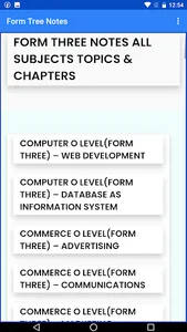 Form Three notes, all Subjects screenshot 0