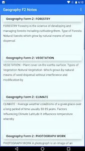 Geography form 2 notes screenshot 0