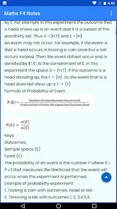 Mathematics form 1 to 4 notes screenshot 1