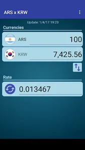 Arg. Peso x South Korean Won screenshot 0
