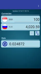 RUS Ruble x Singapore Dollar screenshot 1