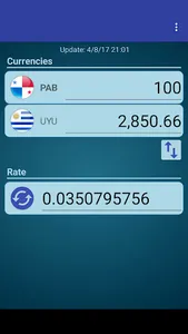 UYU Peso x Panamanian Balboa screenshot 1
