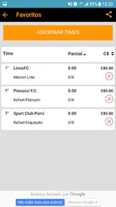 Parciais Cartoleiros screenshot 9