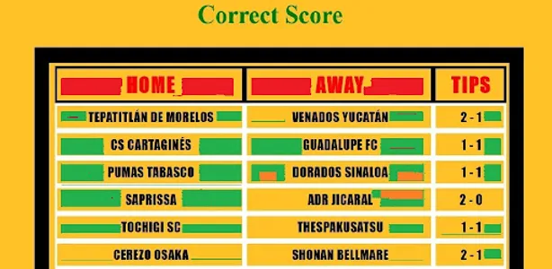 Correct Score App screenshot 1