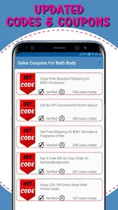 Sales Coupons For Bath Body screenshot 0