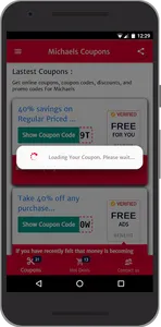 Promo Coupons for Michaels screenshot 1