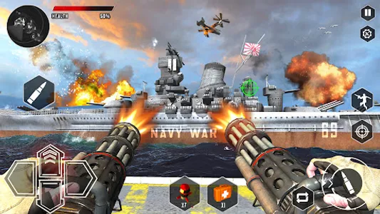 Navy War Gunner Warship Battle screenshot 0