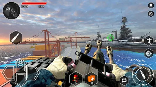 Navy War Gunner Warship Battle screenshot 1