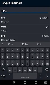 Crypto currency tracker screenshot 2