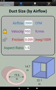 Duct Calc Elite - Ductulator screenshot 8