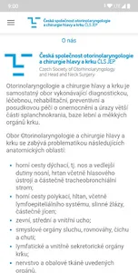 Česká ORL společnost screenshot 1