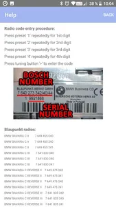 RADIO CODE for BMW BUSINESS screenshot 1