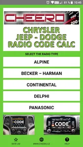 RADIO CODE for CHRYSLER JEEP screenshot 0