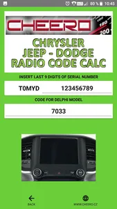 RADIO CODE for CHRYSLER JEEP screenshot 13