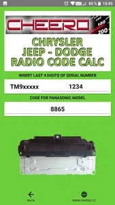 RADIO CODE for CHRYSLER JEEP screenshot 14