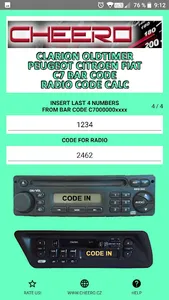 RADIO CODE for CLARION PU-2294 screenshot 12