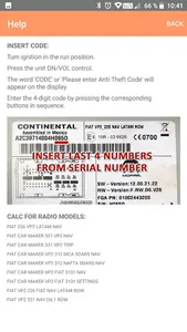 RADIO CODE for FIAT VP2 MEXICO screenshot 11