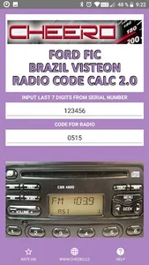 RADIO CODE for FORD FIC BRAZIL screenshot 0