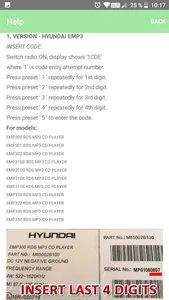 RADIO CODE for HYUNDAI SANTAFE screenshot 10