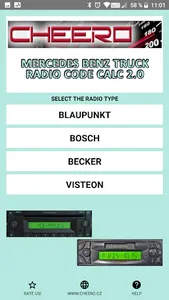 RADIO CODE for MERCEDES TRUCK screenshot 0