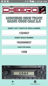 RADIO CODE for MERCEDES TRUCK screenshot 10