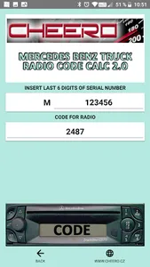 RADIO CODE for MERCEDES TRUCK screenshot 12