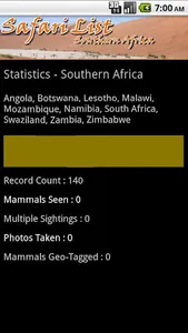 Safari List - Southern Africa screenshot 5