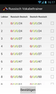 Russisch Vokabeltrainer screenshot 2