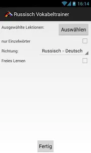 Russisch Vokabeltrainer screenshot 3